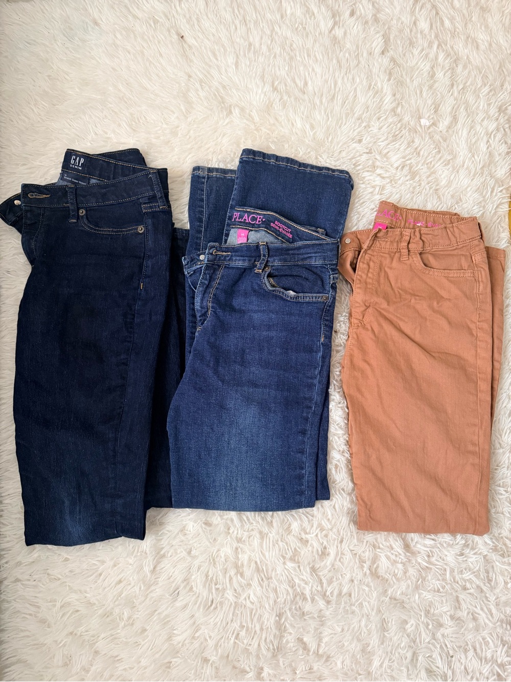 GAP & Children’s  PlaceGirls Dark Blue & Medium Blue Jeans bundle lot